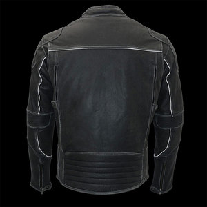 Custom Logo Wholesale Fashion Autumn <b>Mens</b> Leather Slim Motorcycle <b>Jacket</b> Plus Size <b>Men's</b> <b>Jackets</b> 100% Genuine Leather - Product Image 2