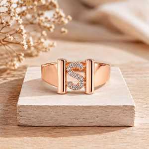 <b>Initial</b> Round Cut Lab Grown Diamond Engagement <b>Ring</b> For Color E Clarity VVS 0.7 Carat Bezel Set Classic Fine Jewelry Foe Women - Product Image 2