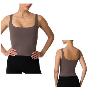 Camiseta sin mangas personalizada al por mayor para mujer, cuello cuadrado, sin costuras, ajustada, elástica, para yoga, ropa deportiva - Product Image 1