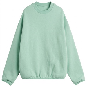Sudadera de invierno extragrande para hombre con logo personalizado, cuello redondo, forro polar de poliéster/algodón, antipilling, color liso, de alto gramaje - Product Image 2