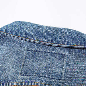 High Quality Breathable Men's Winter <b>Denim</b> <b>Jacket</b> Waterproof Hip Hop Style Front Button Customizable Letter V-neck <b>Jacket</b> - Product Image 5