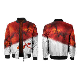 Chaqueta Bomber de Camuflaje de Alta Calidad con Cremallera para Hombre, Personalizada con Impresión Frontal, Transpirable, Deportiva, de Poliéster - Product Image 1