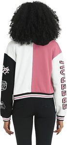 Chaqueta Varsity para Mujer, Chaqueta Corta Estilo Letterman, Ligera, con Botones, Chaqueta Bomber, Chaqueta de Béisbol, Estilo Y2K - Product Image 2