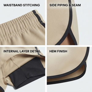 2026 Custom Print Women 2 in 1 Shorts Breathable Adjustable <b>Elastic</b> Waistband Quick Dry Casual Wholesale Price Women Shorts - Product Image 5