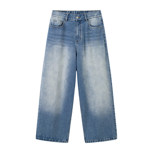 Jeans Anchos con Pedrería para Hombre, Estilo Urbano, Denim Holgado con Detalles de Cristales Coloridos, Estilo Casual y Moderno - Product Image 6