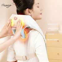 Masseur de cou rechargeable 6D - Simule le pétrissage manuel réel, 2 niveaux de chaleur, 3 niveaux de force, parfait pour la maison et les voyages
