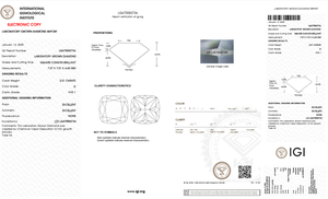 Diamantes de corte cojín certificados por IGI, de la mejor calidad, color D, para colecciones de joyería fina - Brillo y lujo redefinidos - Product Image 6
