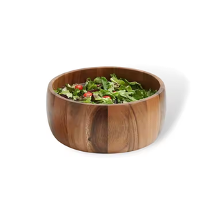 Petit bol rond en bois pour salade et smoothie, construction en noyer massif, utilisation classique pour les fêtes - Product Image 4