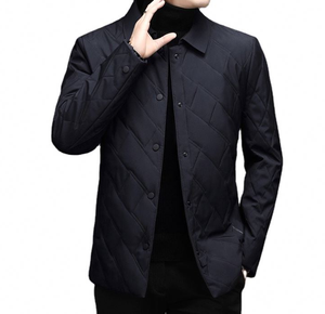 Customized High Quality Men's Winter Puffer Jacket Hooded Reversible Anti-Bacterial Eco-Friendly Breathable Waterproof Windproof - Product Image 1
