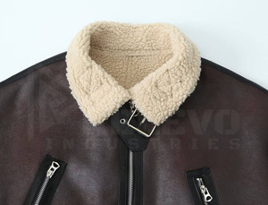 Chaqueta de Cuero Unisex para Invierno, Forro Interior de Lana, Chaqueta Informal Suave y Cálida para Uso Diario en Invierno - Product Image 3