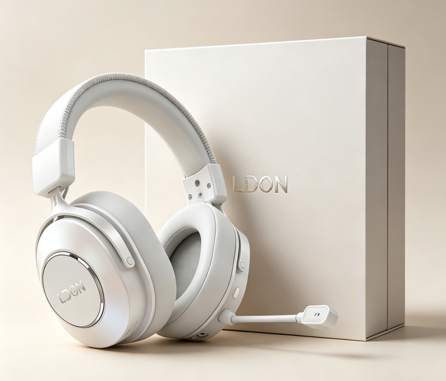 LDON F09 Wireless Over-Ear Headphones for 5.3 RGB Lighting Dynamic Driver Digital Display Protein Leather Ear Cups Sports