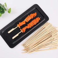 Brochettes jetables en bambou naturel de qualité alimentaire pour barbecue, oden, fruits confits, snacks sur brochettes et usage traiteur