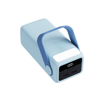 Banque d'Énergie Haute Capacité 50000mAh à Charge Rapide pour Smartphone avec Lampe de Poche ABS Portable Powerbank