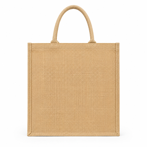 Sac cadeau en jute écologique avec fenêtre transparente et ouverture supérieure avec poignée - Product Image 6