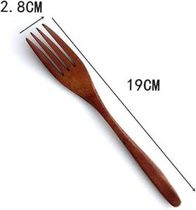 Ensemble de fourchettes en bois d'acacia 100% naturel avec logo personnalisé - Écologiques, durables, pour les fêtes et les dîners - Ustensiles de table en bois au meilleur prix - Product Image 2