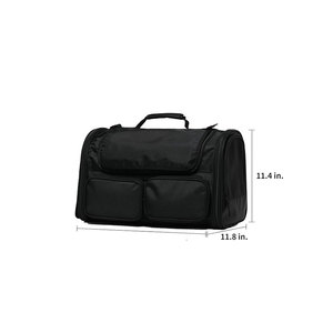 Soft-Sided Nylon Pet Carrier With Mesh Panel Zipper Closure For <b>Cats</b> Up To 10 Kg Black - Product Image 2