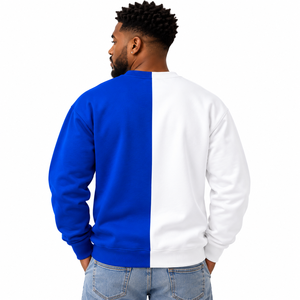 Sudadera de Cuello Redondo para Hombre, Bicolor Azul y Blanco, con Letras Griegas de la Fraternidad Phi Beta Sigma, Sudadera de Manga Larga de Forro Polar - Product Image 2