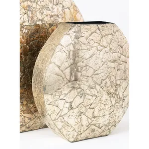 Jarrón de Piso de Hierro Texturizado Estilo Boho Chic Costero, Hecho a Mano, Adorno Interior, ZAHID EXPORTS - Product Image 4