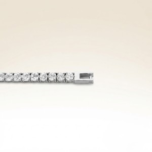 Women's14K <b>White</b> Gold Tennis <b>Bracelet</b> Round Brilliant Cut Diamond Channel Setting Classic Everyday Wear <b>Bracelets</b> - Product Image 5