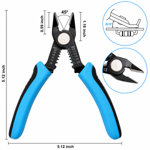 Mini-cisaille de précision en acier inoxydable de 6 pouces, pince coupante à coupe rasante, dénudeur de fils pour 10-20 AWG, fabrication de bijoux, électronique - Product Image 4