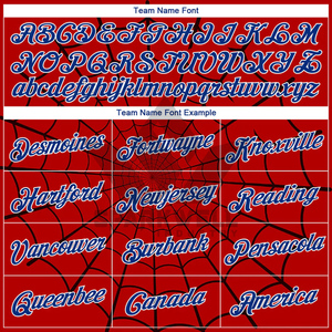 Maillot de basketball d'hiver personnalisé motif toile d'araignée, rouge, sans manches, en maille, impression par sublimation sur le devant, unisexe, adulte, nom de l'équipe, votre nom, numéro 00 - Product Image 5