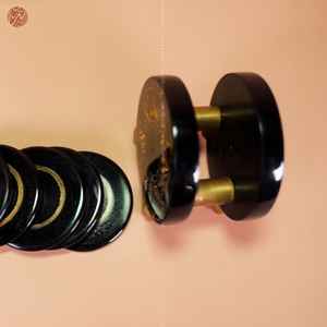 Juego de Té de Madera Artesanal para 6 Tazas, Negro y Dorado, Arte Naqshi, Elegante, Duradero, de Lujo, Regalo Perfecto - Product Image 2