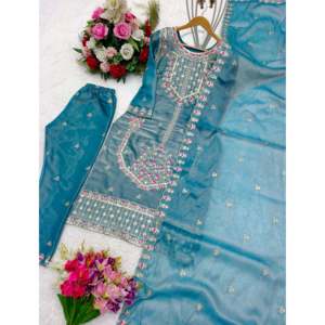 Conjunto elegante de diseñador para mujer para ocasiones especiales incluye top de fiesta y Dupatta - Product Image 6