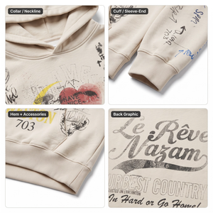 เสื้อฮู้ดดี้ผ้าเฟรนช์เทอร์รี่สไตล์วินเทจ พิมพ์ลายกราฟิก สตรีทแวร์ สไตล์อเมริกัน ป้ายกำกับแบบกำหนดเอง - Product Image 4