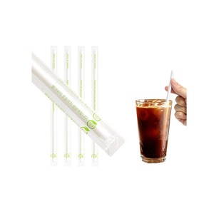 [DONGILPLATECHI] Diang 7 x 210 mm Pajitas Biodegradables PLA Envasadas Individualmente, Solución a Base de Maíz Natural - Product Image 1