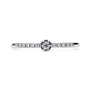 Bagues de fiançailles en or massif 9k 10k 14k 18k avec diamants cultivés en laboratoire certifiés IGI Gia de Loista Jewels pour femmes et hommes - Product Image 1