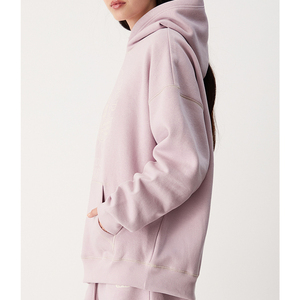 Sweat-shirt à capuche surdimensionné pour femme, pull en molleton avec imprimé, poche avant, manches longues, coupe ample, tenue décontractée d'automne - Product Image 3