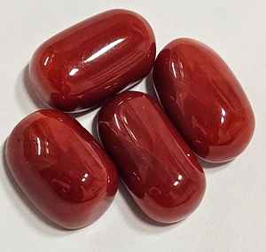 Coral Rojo Natural Italiano en Forma de Cabujón, Producto de Alta Calidad, Gema de Color Sangre, Gema Suelta para Joyería - Product Image 3