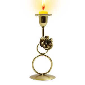 Support de bougie de luxe en forme de rose fait main, style classique, placage en laiton, verre personnalisé, décoration d'intérieur avec effet de fumée - Product Image 6