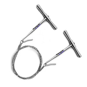 Neurosurgery Manual Gigli Wire Saw with Stainless Steel Handles Veterinary Orthopedic - Product Image 1