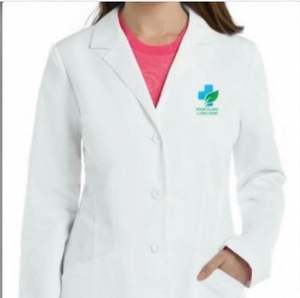 Delantal Médico Blanco de Manga Corta, Blusas y Camisas de Algodón Vesbhusha para Enfermería, Uniformes para Mujeres, Uso Hospitalario - Product Image 1
