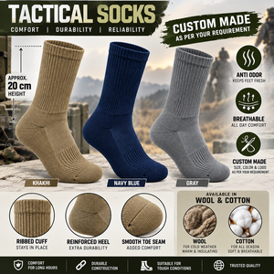 Premium Knit <b>Socks</b> Breathable Soft Comfortable Anti-odor and sweat absorb <b>socks</b> best Quality tactical Manufacturer wool/cotton - Product Image 4