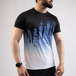 Camiseta de sublimación personalizada 100% algodón para hombre, corte holgado, estampada, de secado rápido, antiarrugas. - Product Image 6