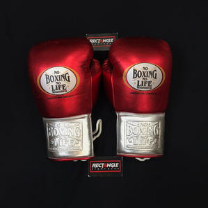 ถุงมือชกมวยหนังวัวแท้แบบผูกเชือก รุ่น Custom No Boxing no Life สำหรับฝึกซ้อมและแข่งขัน ซึมซับเหงื่อ แห้งเร็ว รับผลิตแบบ OEM จำนวนมาก - Product Image 3