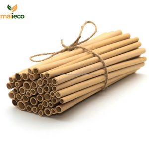 100% Biodégradable Nature Bambou Paille Droite Vaisselle Réutilisable Environnement Économiser Ronds De Serviette pour Boissons - Product Image 1