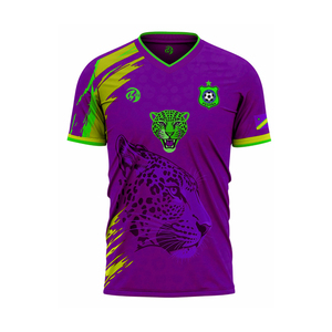 เสื้อฟุตบอลทีมชาติ RDC ลายเสือดาว แขนสั้น คอวี น้ำหนักเบา สำหรับผู้ใหญ่ ดีไซน์แบบซับลิเมชั่น - Product Image 2