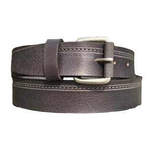 Ceinture pour homme en cuir véritable faite à la main, style formel, avec détails brodés, boucle en fer western, largeur 3,5 cm, 120 cm - Product Image 1