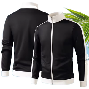 Fashionable Men's Winter Sports Jacket with Turn-down Collar Zipper 100% Cotton Fleece Solid Design bangladesh manufactures - Product Image 1