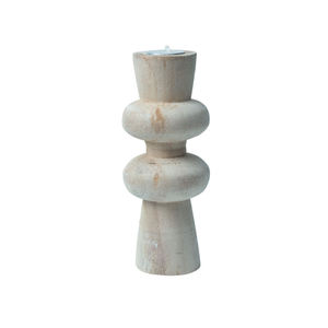 Rustic Handcrafted Wooden Round <b>Candle</b> Stand & <b>Holder</b> by Lavie Creations (LCa-55) for Home Office Wedding Table Decor - Product Image 2