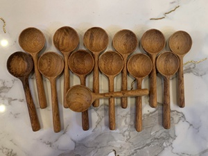 Cuchara de Madera para Especias, Cuchara de Madera de Acacia para Cocina Diaria, Comida Casera, Vietnam, Venta al por Mayor, Juego de 10 - Product Image 5