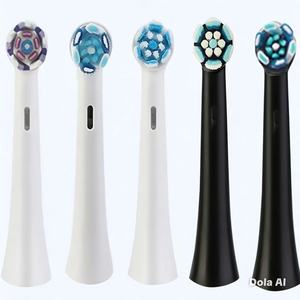 Replacement Adult <b>Electric</b> <b>Toothbrush</b> <b>Heads</b> Soft Nylon Bristle Plastic Handle White Black for Home Use - Product Image 4