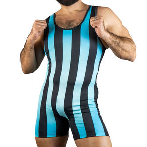 Custom Front Fully Sublimation Print Breathable Anti-Shrink Customized Color Unisex Adult Wrestling Singlet Double Strap 100% - Product Image 4