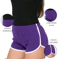 Shorts de sport athlétiques personnalisés en tissu éponge pour femmes, coupe régulière, motif sur les hanches, pour la course, le yoga et la gym, vente en gros