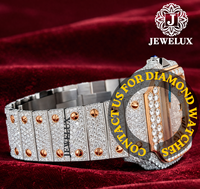 Premium Iced Out Moissanit-Diamant Hip-Hop Edelstahl-Armbanduhr für Herren Luxus-Zeitmesser für Hochzeiten und Exklusive Geschenke