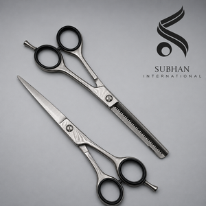 Ciseaux de coiffure professionnels en acier inoxydable pour salon, outil de coiffure manuel avec logo personnalisé et lames affûtées - Product Image 5
