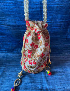 Bolso de mano indio Potli para mujer, cartera de mano para regalo de madre, lote de boda al por mayor, regalo de devolución Diwali - Product Image 2